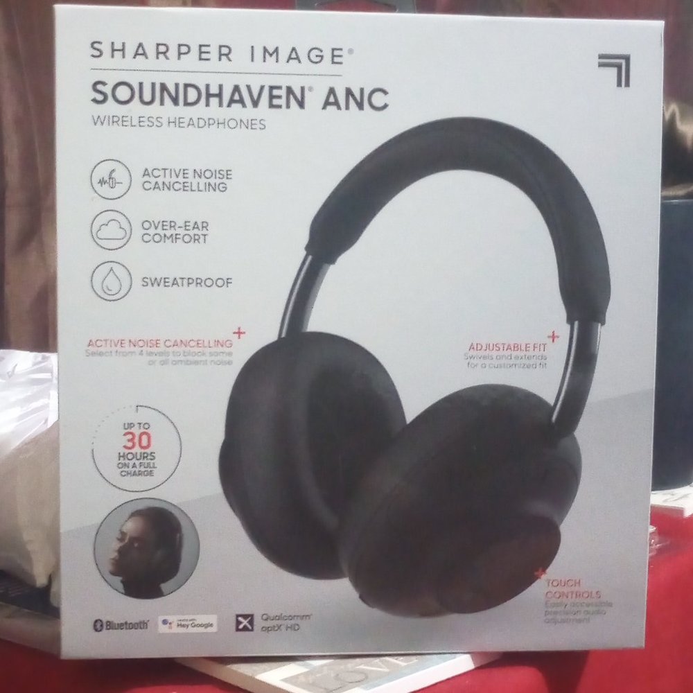 Sharper image SOUNDHAVEN WIRELESS BLUETOOTH HEADPHONES